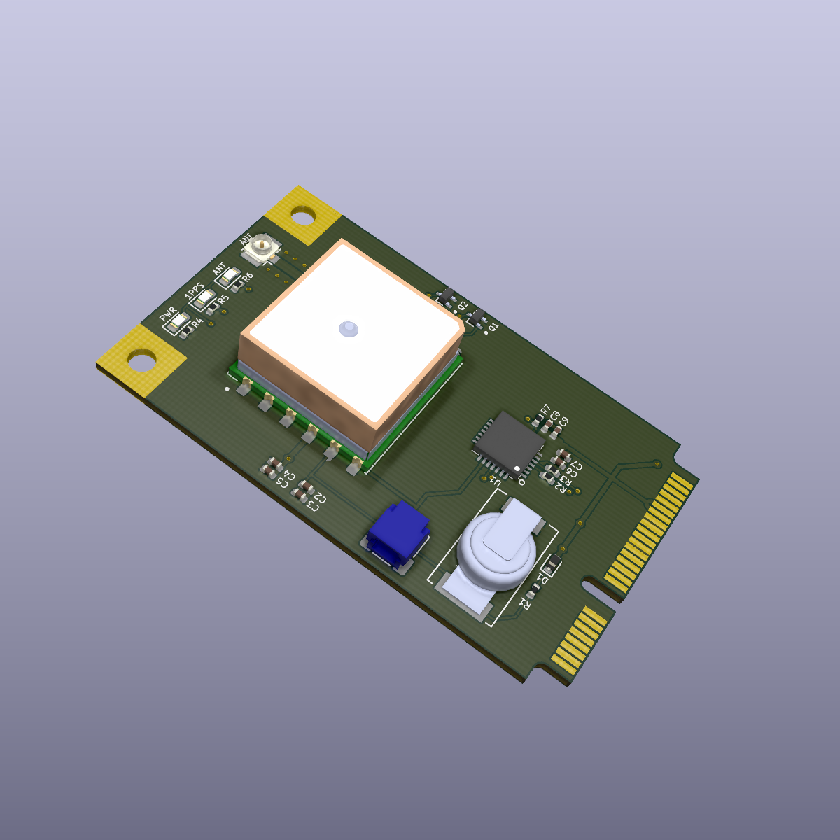 KiCad raytraced board render